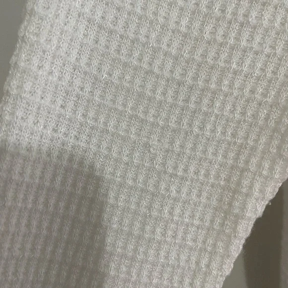 Free People White Waffle Knit Top - Picture 6 of 6